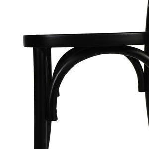 English Elm Brooklyn Commercial-Grade Solid Wood Stackable Dining Chair with Rustic Charm and Elegant Back Design Black ZH-8100-5-BLK-GG