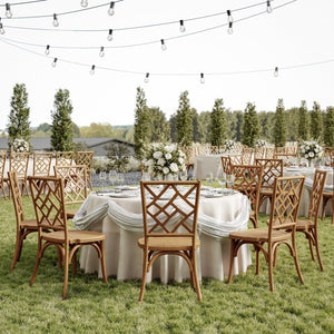 English Elm Brooklyn Commercial-Grade Solid Wood Stackable Dining Chair with Rustic Charm and Elegant Back Design Pecan ZH-8100-5-PEC-GG