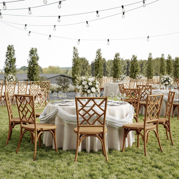 English Elm Brooklyn Commercial-Grade Solid Wood Stackable Dining Chair with Rustic Charm and Elegant Back Design Pecan ZH-8100-5-PEC-GG