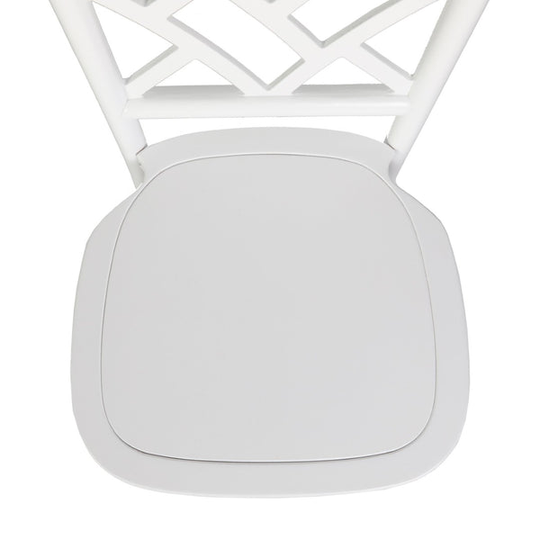 English Elm Brooklyn Commercial-Grade Solid Wood Stackable Dining Chair with Rustic Charm and Elegant Back Design White ZH-8100-5-WHT-GG