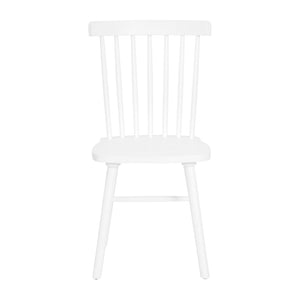 English Elm Ingrid Set of 2 Commercial-Grade Windsor Dining Chairs, Solid Wood, Armless Spindle-Back Comfort White ZH-8101WR-WH-2-GG