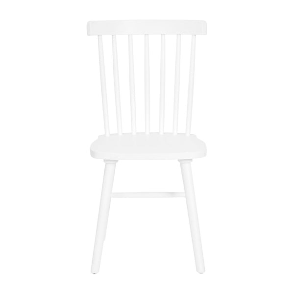 English Elm Ingrid Set of 2 Commercial-Grade Windsor Dining Chairs, Solid Wood, Armless Spindle-Back Comfort White ZH-8101WR-WH-2-GG