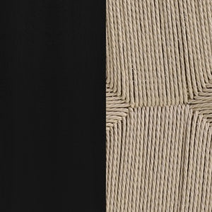 English Elm Logan Stackable Y-Back Wood Dining Chair with Woven Kraft Paper Seat for Stylish Comfort & Durability Black Frame/Natural Seat ZH-8101YS-BLK-NAT-GG