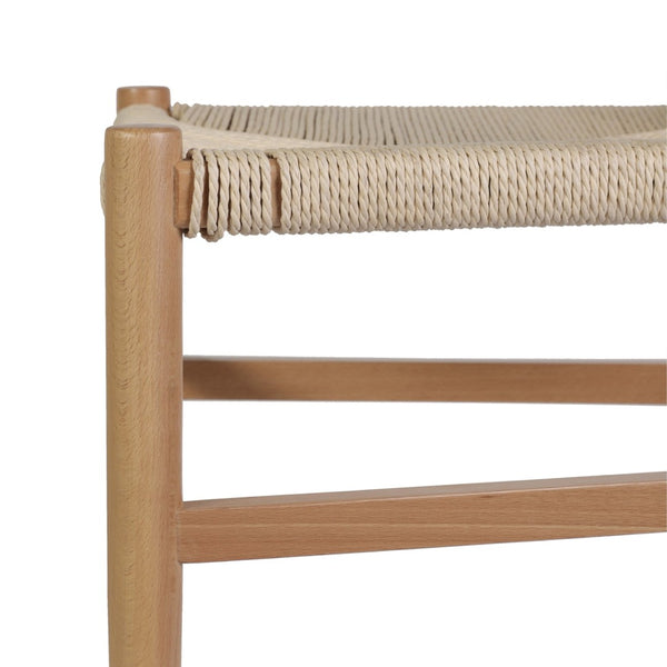 English Elm Logan Stackable Y-Back Wood Dining Chair with Woven Kraft Paper Seat for Stylish Comfort & Durability Oak Frame/Natural Seat ZH-8101YS-OAK-NAT-GG