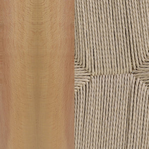 English Elm Logan Stackable Y-Back Wood Dining Chair with Woven Kraft Paper Seat for Stylish Comfort & Durability Oak Frame/Natural Seat ZH-8101YS-OAK-NAT-GG