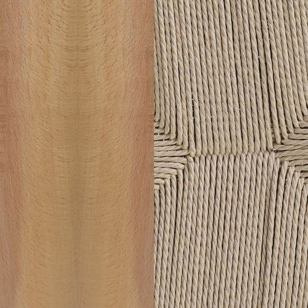 English Elm Logan Stackable Y-Back Wood Dining Chair with Woven Kraft Paper Seat for Stylish Comfort & Durability Oak Frame/Natural Seat ZH-8101YS-OAK-NAT-GG