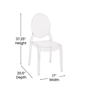 English Elm Revna Set of 4 Transparent Crystal Ghost Chairs - Stylish, Durable, and Comfortable for Every Occasion ZH-GHOST-OVR-4-GG
