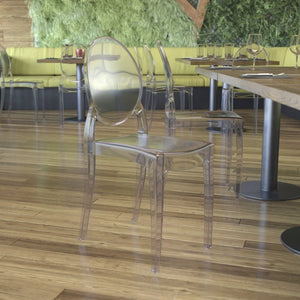 English Elm Revna Set of 4 Transparent Crystal Ghost Chairs - Stylish, Durable, and Comfortable for Every Occasion ZH-GHOST-OVR-4-GG