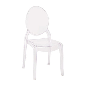 English Elm Revna Set of 4 Transparent Crystal Ghost Chairs - Stylish, Durable, and Comfortable for Every Occasion ZH-GHOST-OVR-4-GG