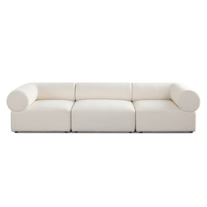 Diamond Sofa Zia Modular Sofa Set In Ivory Sherpa - Chic 3pc Design For Stylish Living Room Arrangements Ivory Fabric Zia2sc1aciv