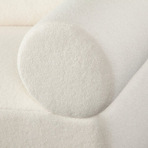 Diamond Sofa Zia Modular Sofa Set In Ivory Sherpa - Chic 3pc Design For Stylish Living Room Arrangements Ivory Fabric Zia2sc1aciv