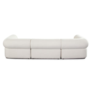 Diamond Sofa Zia Modular Sofa Set In Ivory Sherpa - Chic 3pc Design For Stylish Living Room Arrangements Ivory Fabric Zia2sc1aciv