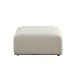 Diamond Sofa Zia Ivory Sherpa Ottoman - Chic Modular Design With Versatile Configurations For Any Space Ivory Fabric Ziaotiv