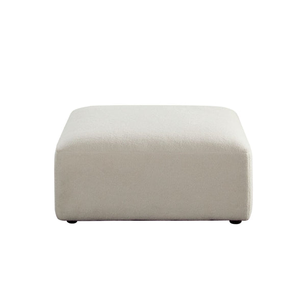 Diamond Sofa Zia Ivory Sherpa Ottoman - Chic Modular Design With Versatile Configurations For Any Space Ivory Fabric Ziaotiv