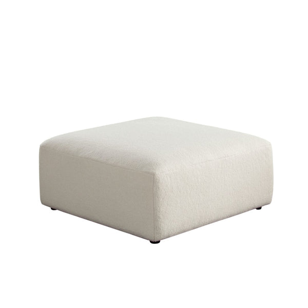 Diamond Sofa Zia Ivory Sherpa Ottoman - Chic Modular Design With Versatile Configurations For Any Space Ivory Fabric Ziaotiv