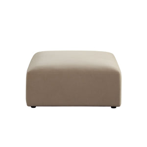 Diamond Sofa Zia Ottoman In Light Camel Velvet - Stylish Design, Modular Comfort & Versatile Chic For Any Space Ivory Fabric Ziaotlca