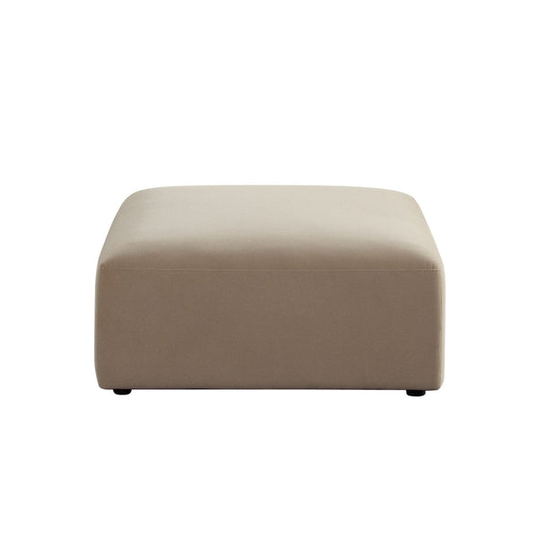 Diamond Sofa Zia Ottoman In Light Camel Velvet - Stylish Design, Modular Comfort & Versatile Chic For Any Space Ivory Fabric Ziaotlca
