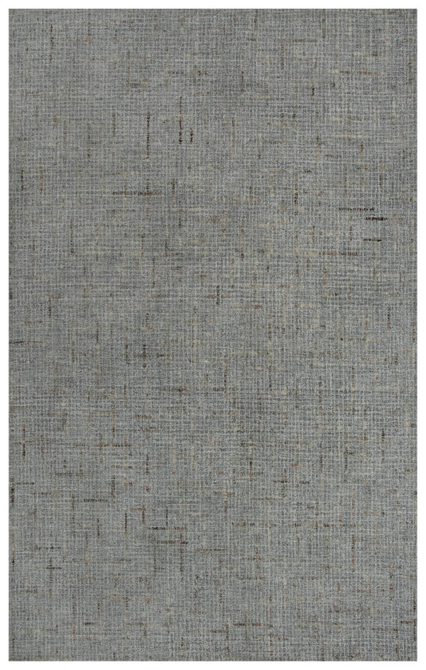 Alora Decor Zion Hand-Tufted 100% Wool Rug With Light Gray Slate Field And Brown Quarried-Square Accents For Style 5' x 7'6" ZIOZIO10100330576