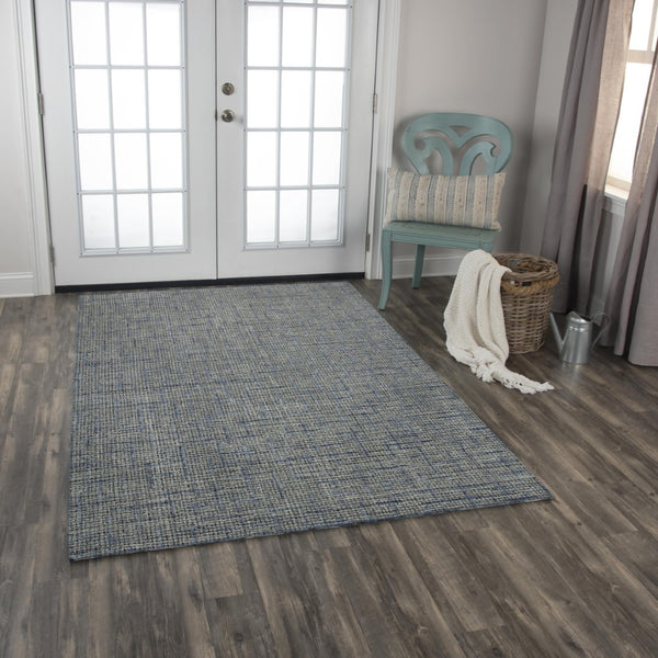 Alora Decor Zion Hand-Tufted Wool Rug With Blue Mosaic Accents — Soft, Durable Casual-Modern Focal Point 5' x 7'6" ZIOZIO10200090576
