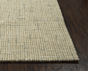 Alora Decor Zion Hand-Tufted 100% Wool Rectangle Rug With Space-Dyed Mosaic In Beige, Ivory & Blue Tones 7'6" x 9'6" ZIOZIO10300047696