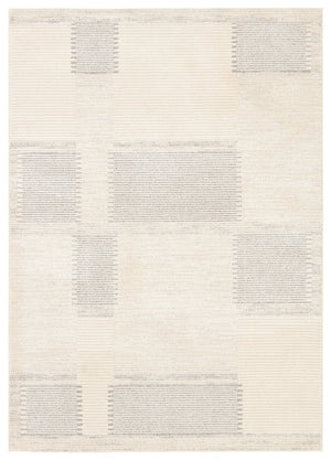Jaipur Living Ziyad Ares Ziy01 Powerloomed Machinemade 55% Polyester 45% Polypropylene Scandinavian Stripes Indoor Rug Ivory, Gray 55% Polyester 45% Polypropylene Rug160752