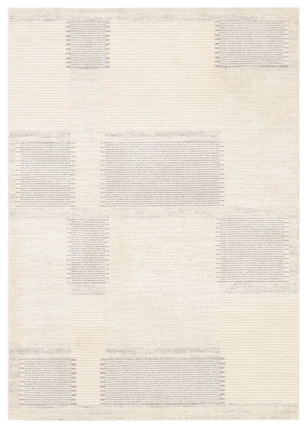 Jaipur Living Ziyad Ares Ziy01 Powerloomed Machinemade 55% Polyester 45% Polypropylene Scandinavian Stripes Indoor Rug Ivory, Gray 55% Polyester 45% Polypropylene Rug160752