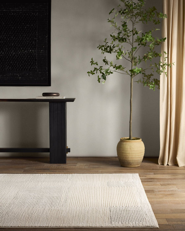 Jaipur Living Ziyad Ares Ziy01 Powerloomed Machinemade 55% Polyester 45% Polypropylene Scandinavian Stripes Indoor Rug Ivory, Gray 55% Polyester 45% Polypropylene Rug160752