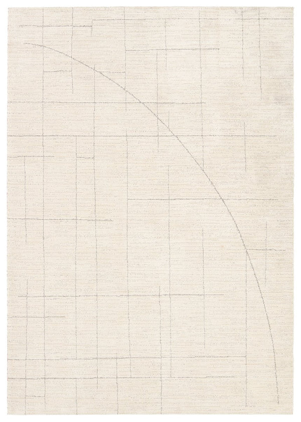 Jaipur Living Ziyad Lioum Ziy02 Powerloomed Machinemade 55% Polyester 45% Polypropylene Contemporary Stripes Indoor Rug Ivory, Gray 55% Polyester 45% Polypropylene Rug160757