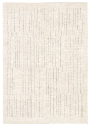 Jaipur Living Ziyad Withe Ziy03 Powerloomed Machinemade 55% Polyester 45% Polypropylene Lines Stripes Indoor Rug Ivory, Gray 55% Polyester 45% Polypropylene Rug160763
