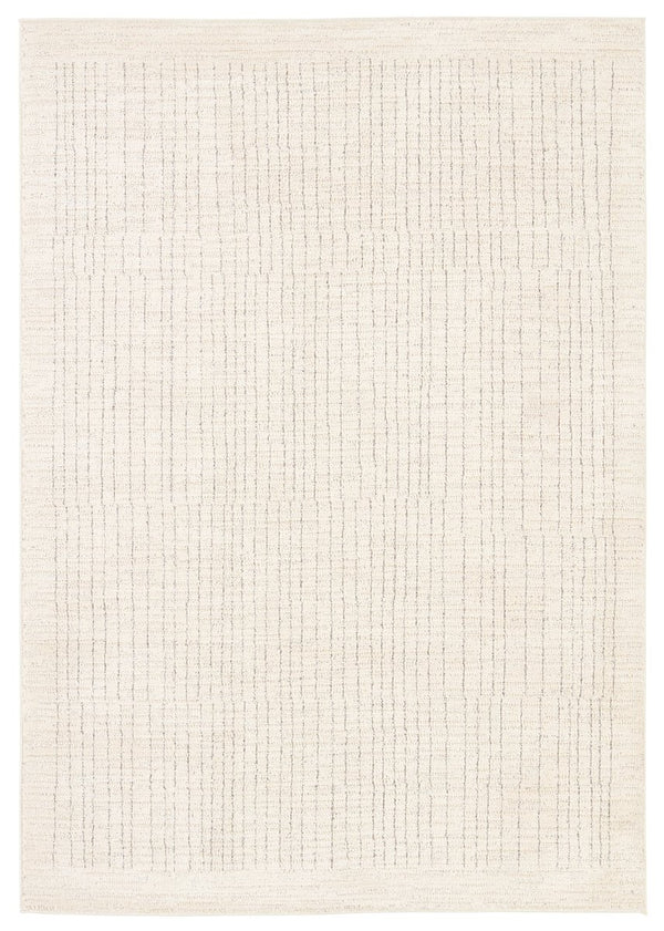 Jaipur Living Ziyad Withe Ziy03 Powerloomed Machinemade 55% Polyester 45% Polypropylene Lines Stripes Indoor Rug Ivory, Gray 55% Polyester 45% Polypropylene Rug160763