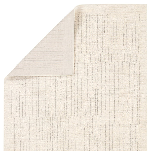 Jaipur Living Ziyad Withe Ziy03 Powerloomed Machinemade 55% Polyester 45% Polypropylene Lines Stripes Indoor Rug Ivory, Gray 55% Polyester 45% Polypropylene Rug160763