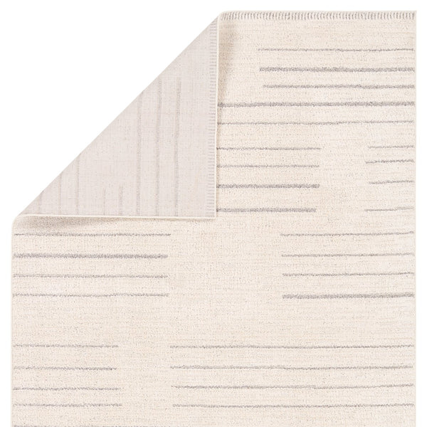 Jaipur Living Ziyad Lumall Ziy04 Powerloomed Machinemade 55% Polyester 45% Polypropylene Lines Stripes Indoor Rug Ivory, Light Gray 55% Polyester 45% Polypropylene Rug160769