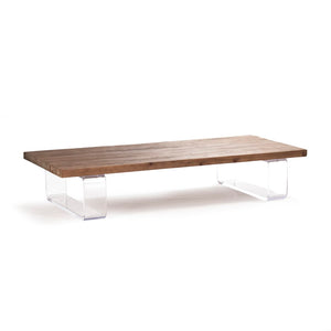 Zentique Acrylic Coffee Table - Modern Elegance Meets Functionality For A Stylish Living Space Upgrade! Limed Grey Oak,Clear Acrylic Oak,Acrylic Zma001