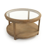 Odo Coffee Table Limed Grey Oak/Clear ZMA022 Zentique