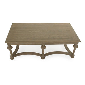 Zentique Clair Solid Oak Coffee Table — Low-Profile Scandinavian Design, Durable Natural Finish, 51.25" W ZMA030