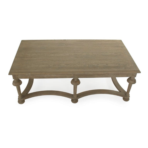 Zentique Clair Solid Oak Coffee Table — Low-Profile Scandinavian Design, Durable Natural Finish, 51.25" W ZMA030