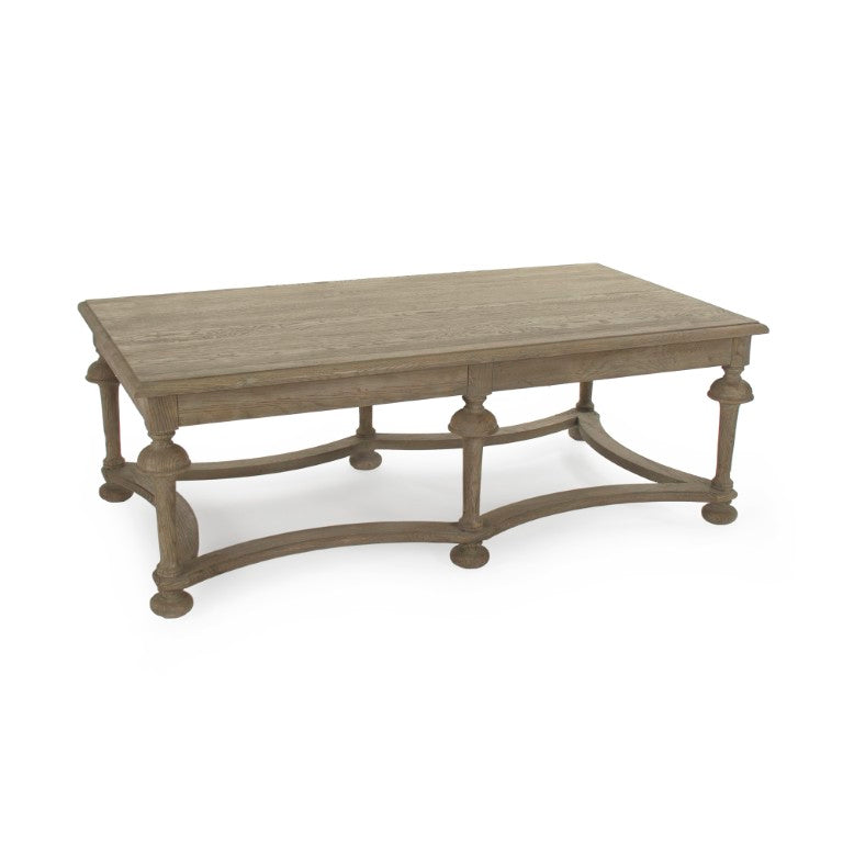 Zentique Clair Solid Oak Coffee Table — Low-Profile Scandinavian Design, Durable Natural Finish, 51.25" W ZMA030