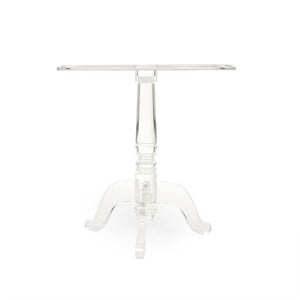 Zentique Celine Clear Acrylic Side Table Cube — Sleek Minimalist Nightstand, Lightweight Durable Display Pedestal ZMA032
