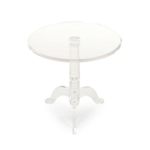 Zentique Celine Clear Acrylic Side Table Cube — Sleek Minimalist Nightstand, Lightweight Durable Display Pedestal ZMA032