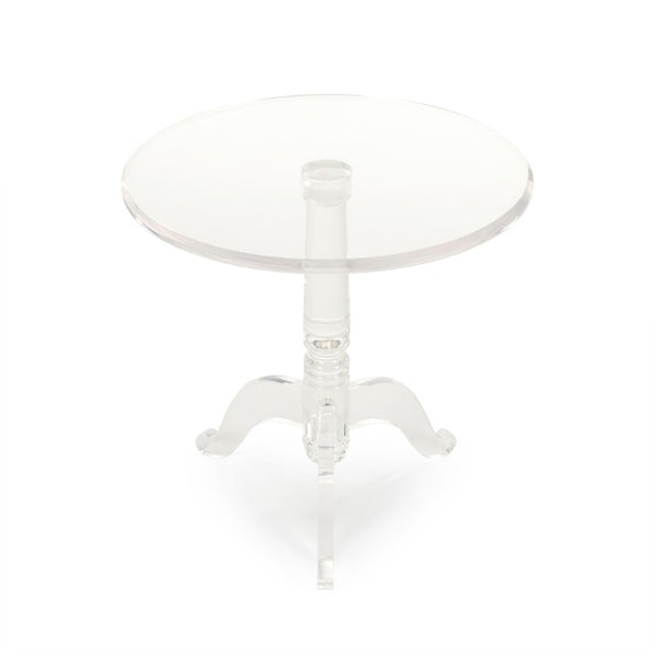 Zentique Celine Clear Acrylic Side Table Cube — Sleek Minimalist Nightstand, Lightweight Durable Display Pedestal ZMA032