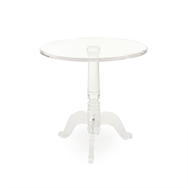 Zentique Celine Clear Acrylic Side Table Cube — Sleek Minimalist Nightstand, Lightweight Durable Display Pedestal ZMA032
