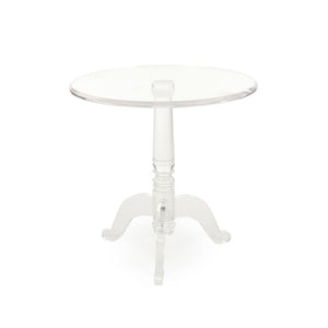 Zentique Celine Clear Acrylic Side Table Cube — Sleek Minimalist Nightstand, Lightweight Durable Display Pedestal ZMA032