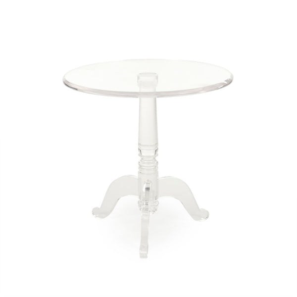 Zentique Celine Clear Acrylic Side Table Cube — Sleek Minimalist Nightstand, Lightweight Durable Display Pedestal ZMA032