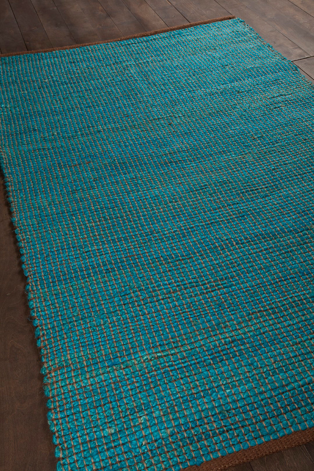 Chandra Rugs Hand-woven Reversible Jute Rug - Unique Handmade Elegance For Cozy Living Spaces And Stylish Decor Blue,Charcoal Jute Zol17102-2676
