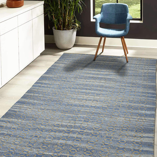 Zola Handwoven Jute Rayon Geometric Area Rug Farmhouse Flat Weave Living Room