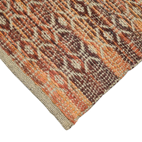 Zola Handwoven Jute Rayon Flatweave Area Rug with Geometric Pattern for Farmhouse Living Rooms