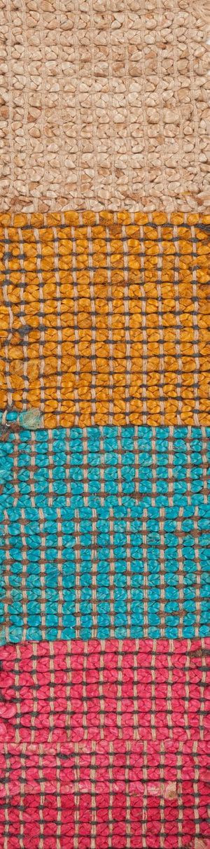 Chandra Rugs Hand-woven Reversible Jute Rug - Eco-friendly Elegance, Unique Design For Stylish Home Décor & Warmth Orange,Charcoal Jute Zol17101-2676