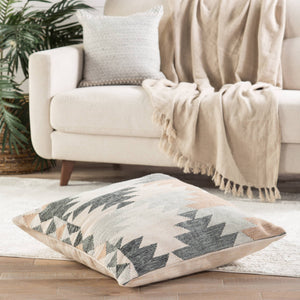 Jaipur Living Jaipur Living Kayenta Geometric Floor Pillow Cover Recycled Pet Boho Southwestern Accent PLC102266