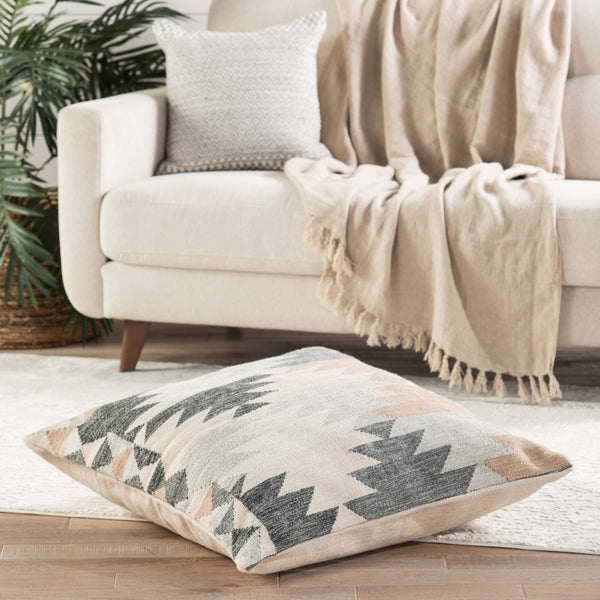 Jaipur Living Jaipur Living Kayenta Geometric Floor Pillow Cover Recycled Pet Boho Southwestern Accent PLC102266