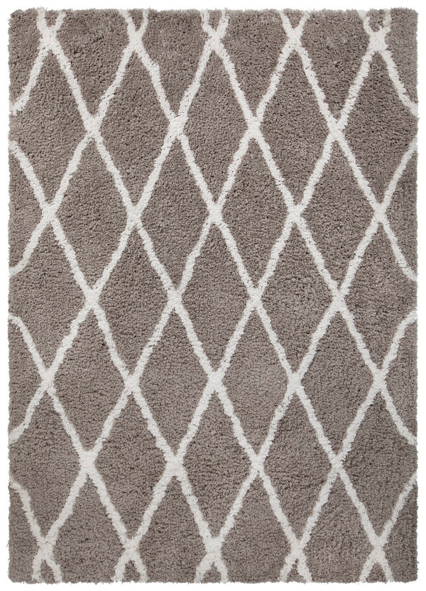 Chandra Rugs Hand-tufted Luxurious Contemporary Shag Rug – Plush, Stylish Design For Cozy Living Spaces! Grey,White Polyester Zoy45801-576